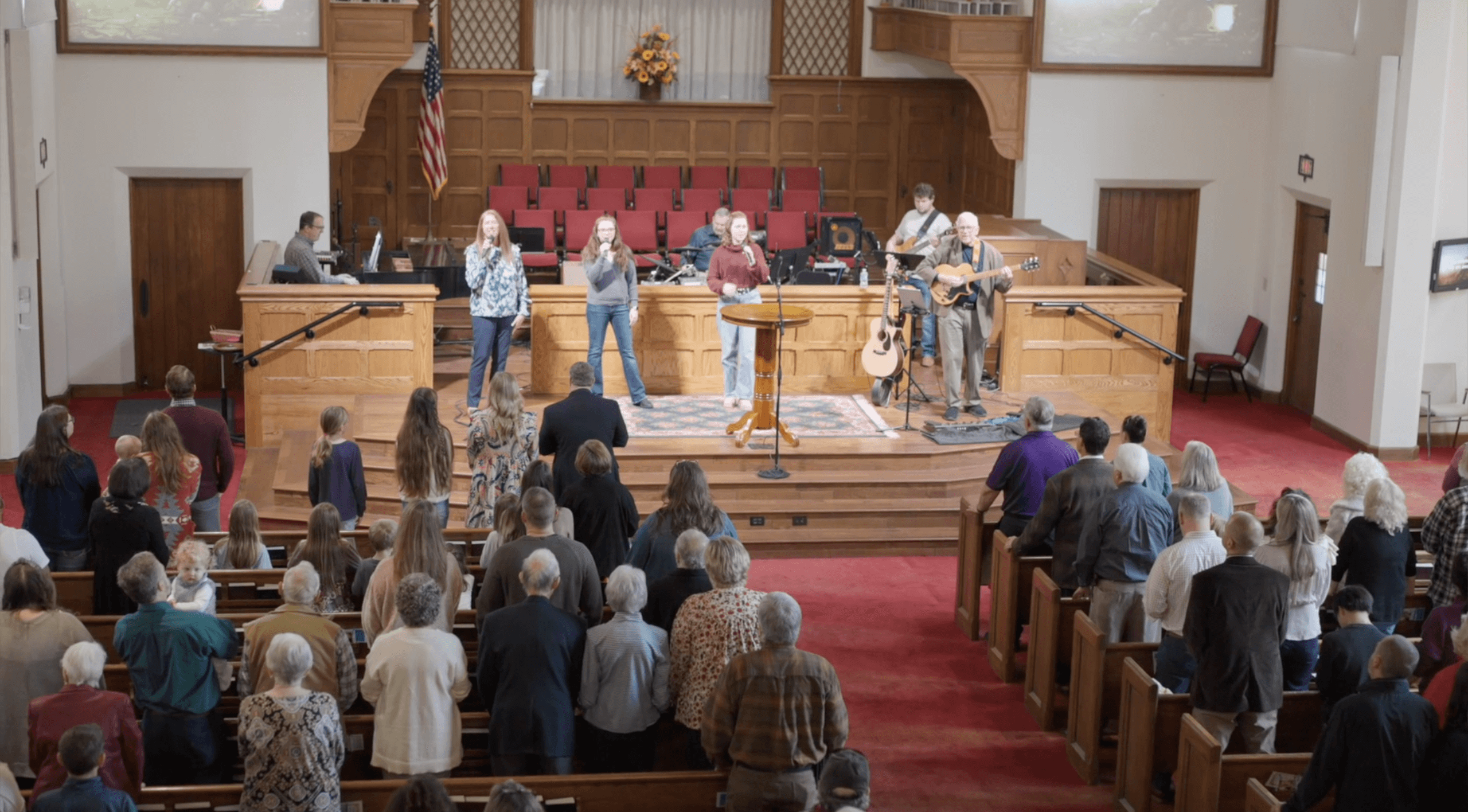 Worship Band from balcony Worship Band from balcony
